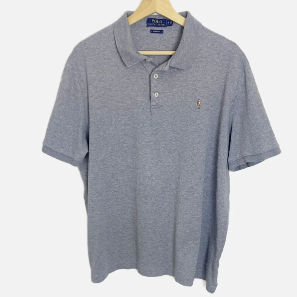 Polo RL grey cotton polo shirt XL